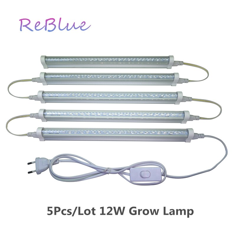 Reblue lampe til planter vokse lys 12w 24w t5 plante lampe full spektrum vokse ledet til planter dyrking frøplante fyto-lampe innendørs