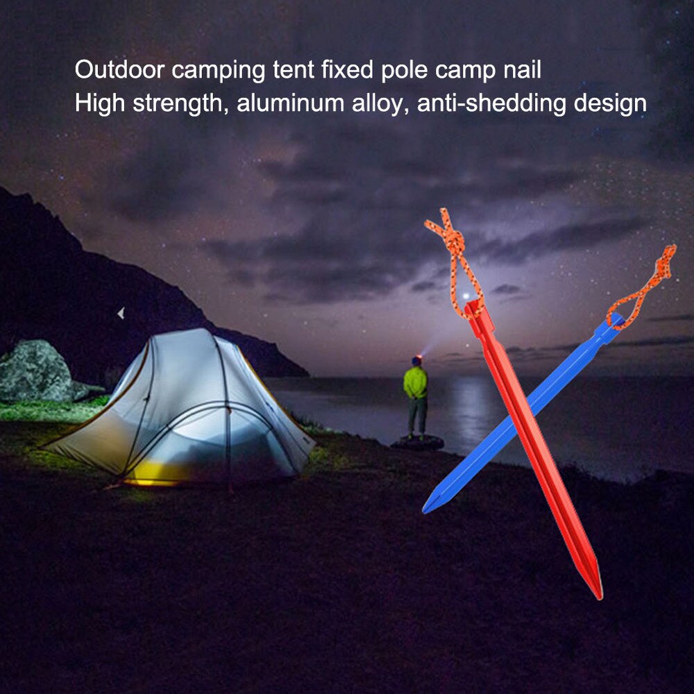 6PCS 23cm Tent Pegs Camping Hiking Equipment Outdoor Traveling Aluminum alloy Tent Accessories