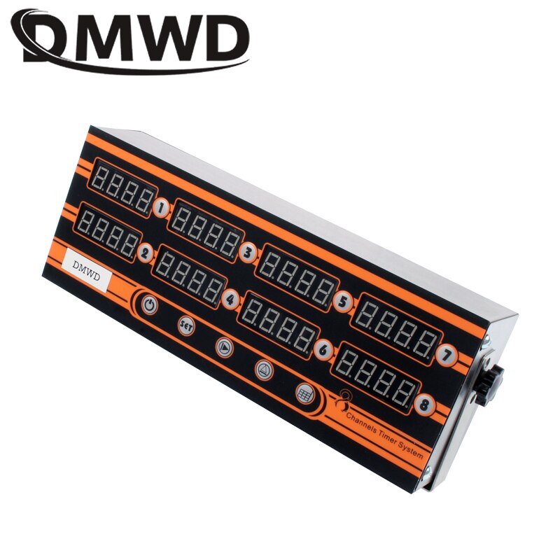 DMWD Commercial Eighth 8 Channel Electronic Countdown Timer Digital Button Timing Reminder Restaurant loud Alarm Clock 110V 220V
