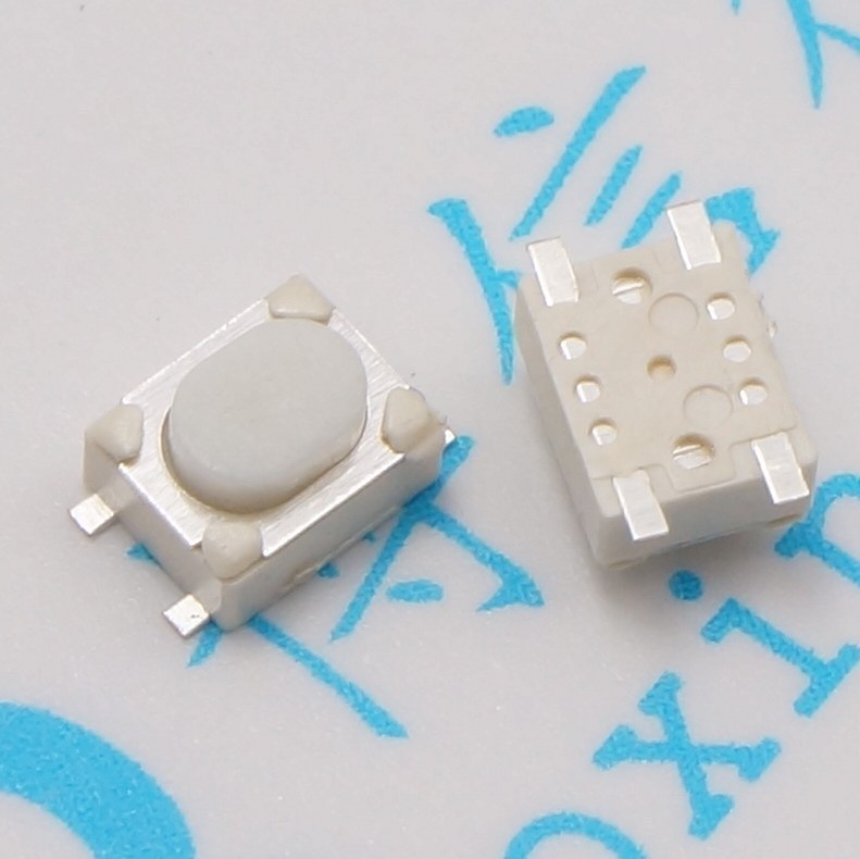 3*4*2.5 Smd Witte Knop 4-Pin Sleutelschakelaar Autosleutel Afstandsbediening Schakelaar Mini 3x4