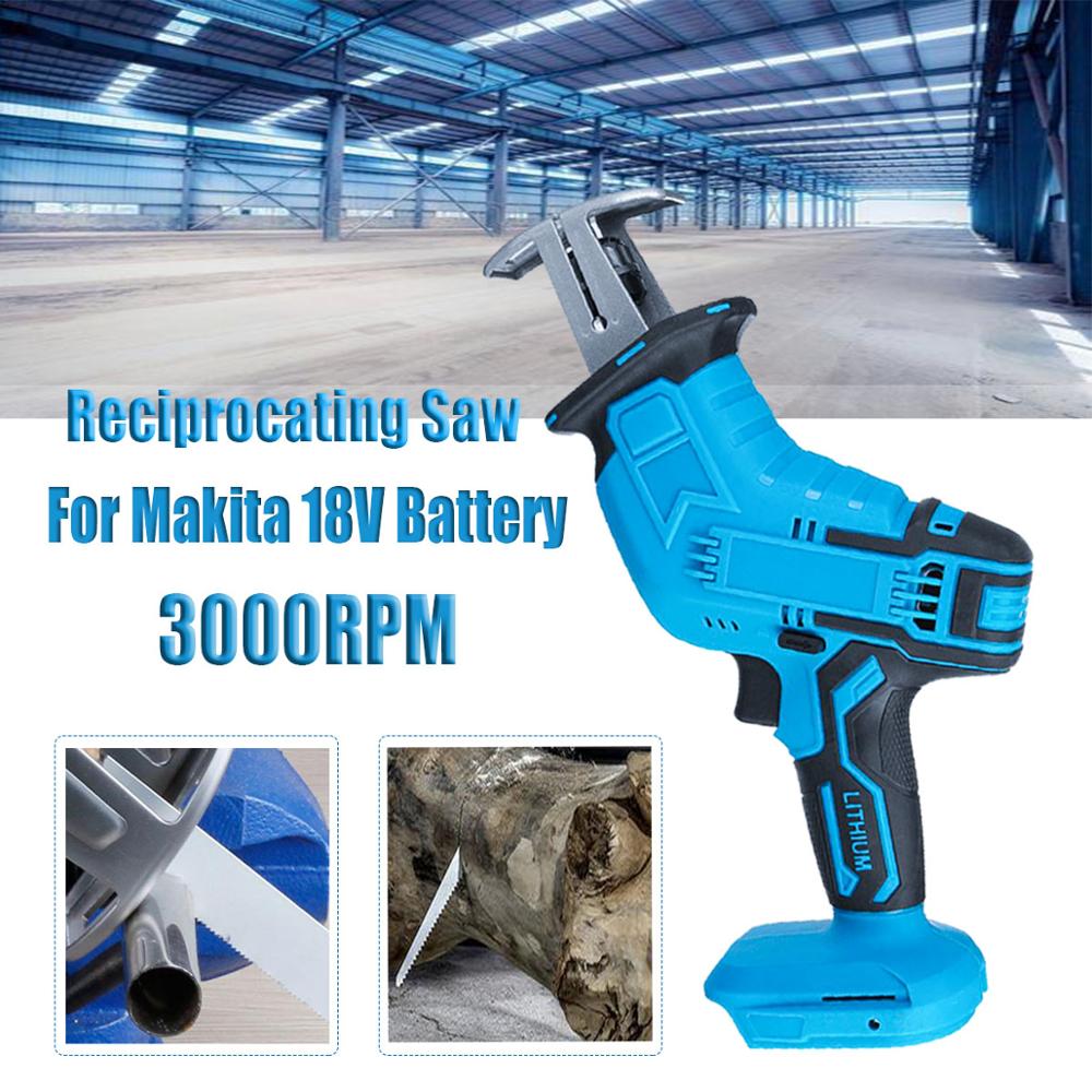 18V Reciprocating Cordless Saw Portable Replacement Electric Saw Metal Wood Cutting Machine Tool for Makita 18V Battery