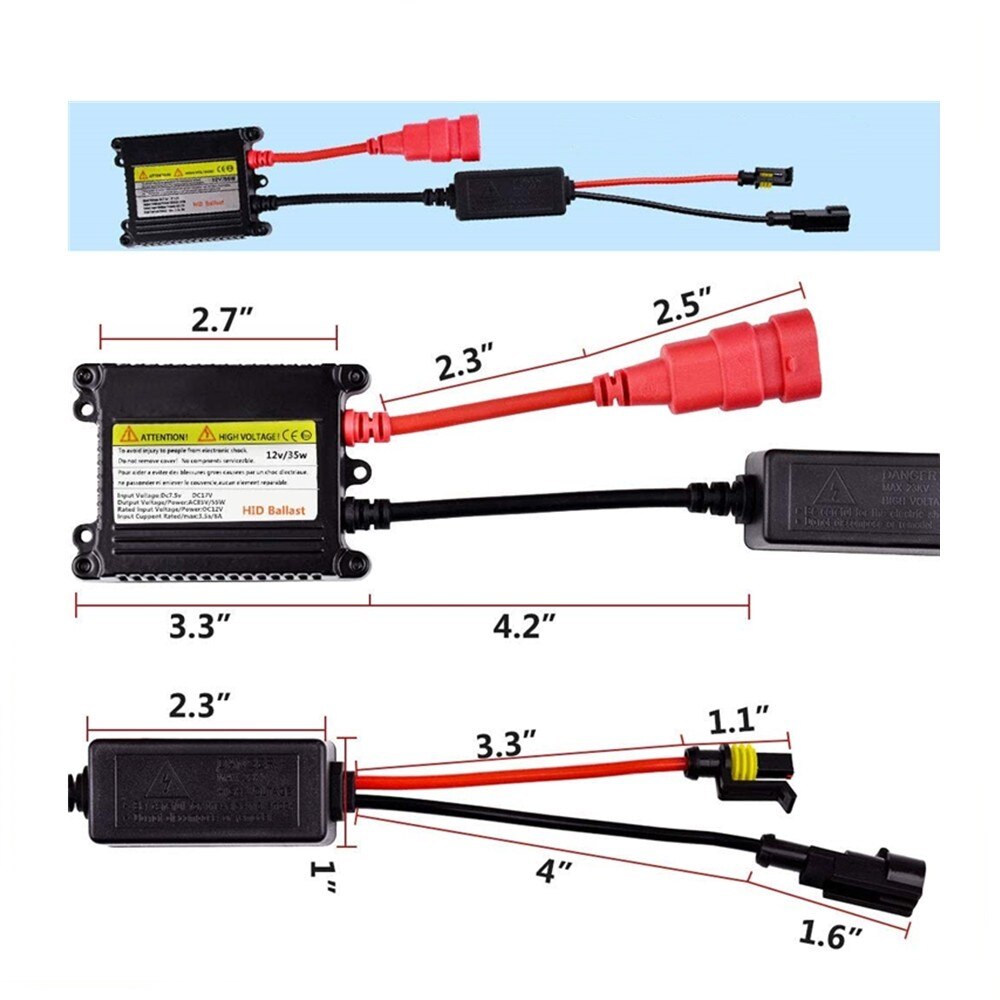 Ballast au xénon Super fin 35W/55W DC 12V HID, pour H1 H3 H7 H8 H9 H11 2/4 9005 H4, Kits de modules de contrôle de l&#39;éclairage de voiture, 1/9006 pièces