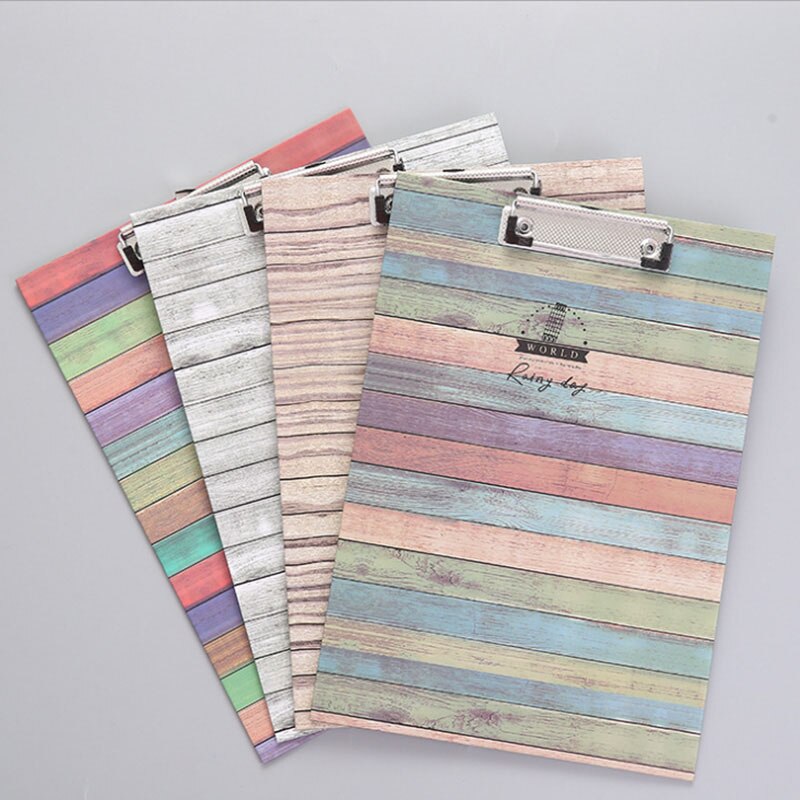 kreskówka pisanie pokładzie klip Podkładka student notatki A4 folderu pokładzie świeże materiały biurowe notatki: Brązowy