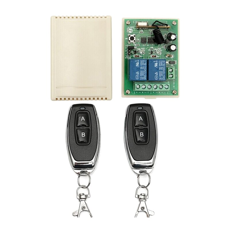 FULL-12V Draadloze Afstandsbediening Module Metalen Twee Sleutel Waterdichte Afstandsbediening Met Toegangscontrole Schakelaar