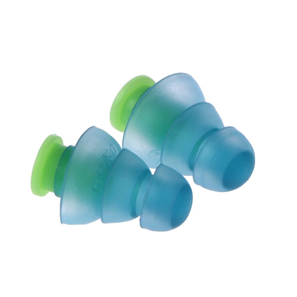 1Pair Reusable Silicone Noise Cancelling Hearing Ear Plugs Protection Concerts Musician Earplug For Travel Sleep