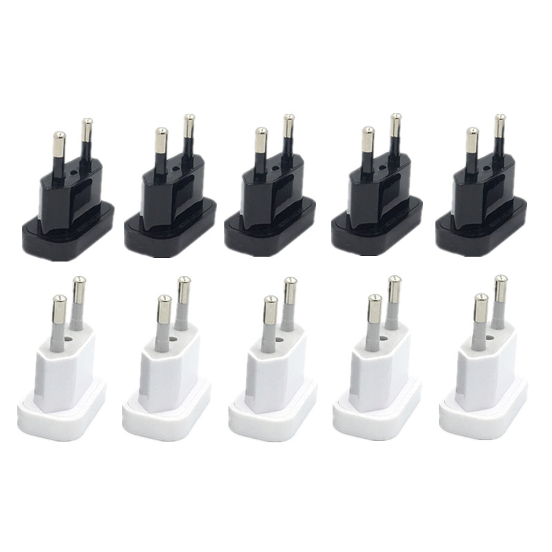 4.8mm eu-adapter reiseadapter amerikansk kina us til eu-plugg euro-plugg elektrisk adapter ac stikkontakt