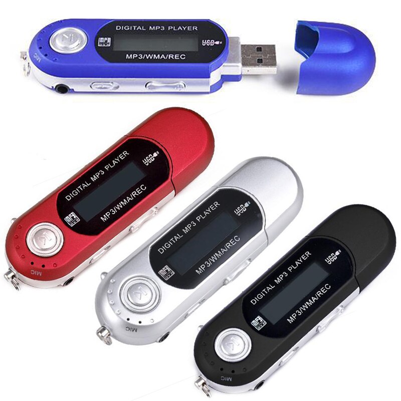 Populaire Leuke MP3 TF Card Spelers USB 2.0 Flash Memory Stick LCD Memory Stick Mini Sport MP3 Muziek Speler met FM Radio