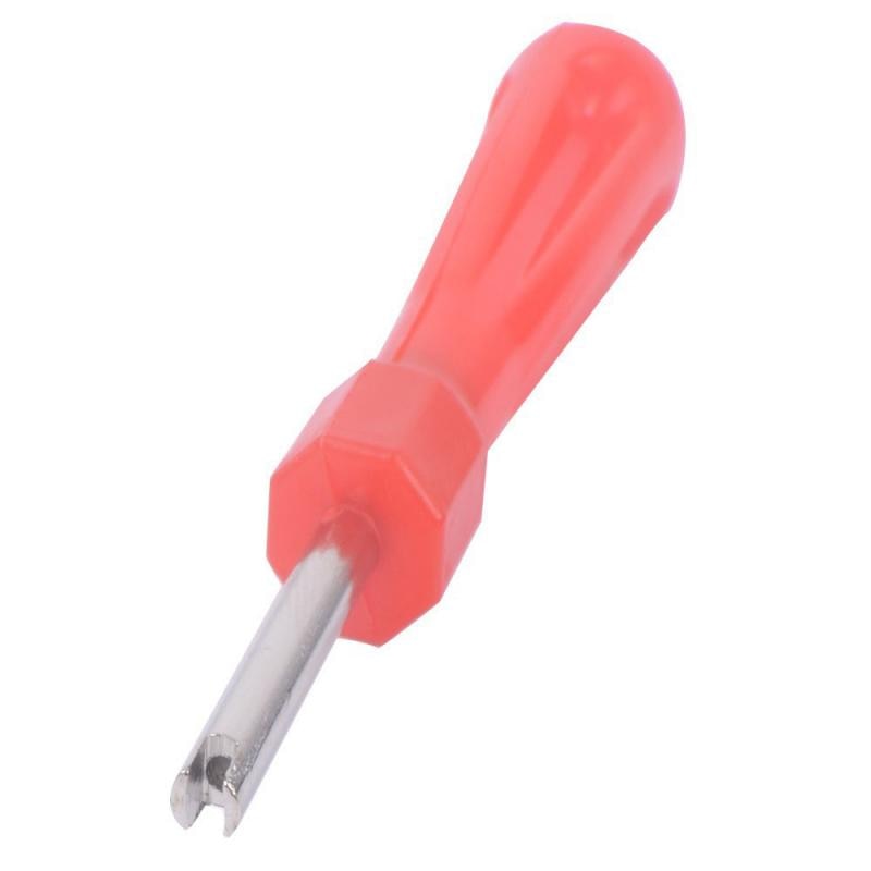 Car Bicycle Slotted Handle Metal Tire Valve Stem Core Wrench Nozzle Tire Wheel Removal Screwdriver Tire Repair Tool Low