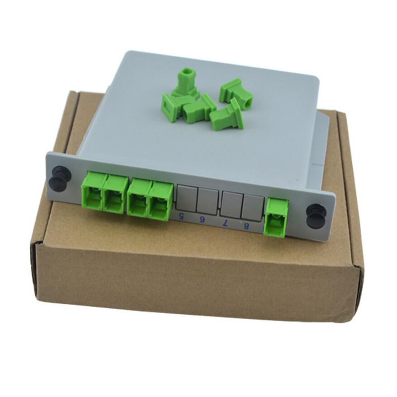 10Stck SC APC 1X4 Fiber optisch Splitter Kasten FTTH PLC Splitter Kasten mit SC eben wellenleiter typ Optische Splitter SC conector
