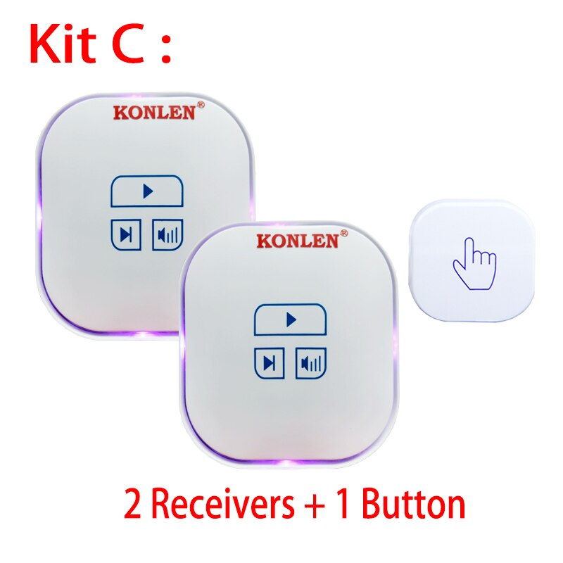 WIFI Tuya Smart Doorbell Home SOS Emergency Call Panic Button Wireless Melody Chime Ring Bell Ding Dong Smart Life App Alert: Kit C