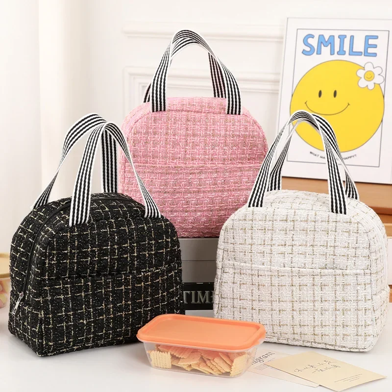 Ins Fashion Tote Lunchbox torba termiczna kobiety mężczyźni Bento do przechowywania izolowana torba na Lunch przenośna lodówka torby izolacyjne piknikowe torebka