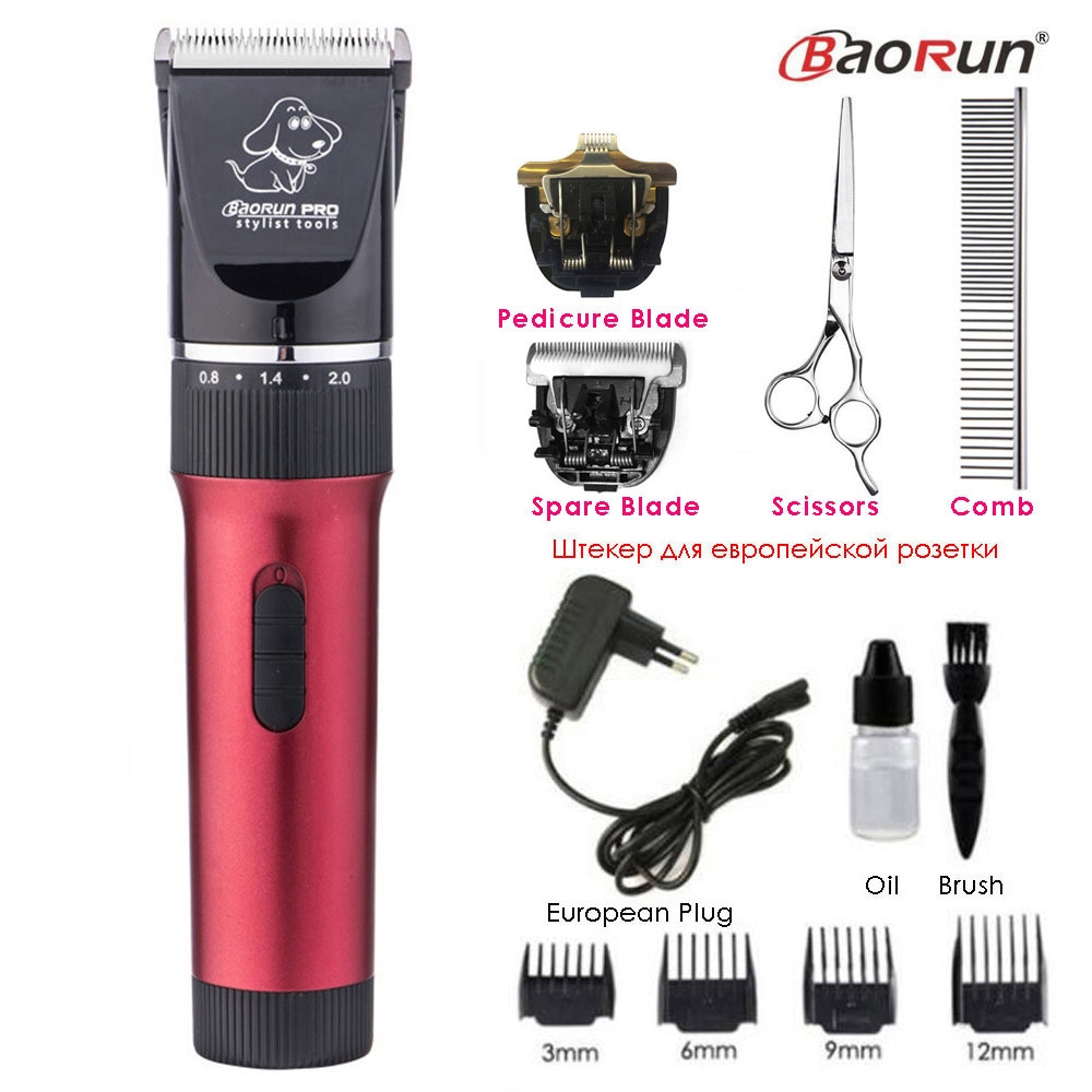 Pet Hair Trimmer Electric Rechargeable Cat Dog Clipper Grooming Cutters Powerful Shaver Machine For Animal 110-240V