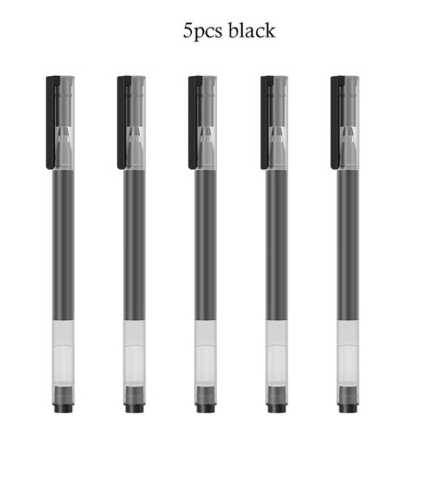 Xiaomi-bolígrafos Mijia Super duraderos, 0,5mm, para firmar, recarga Suiza suave, Mikuni, Japón, tinta para la escuela: 5 pcs Black