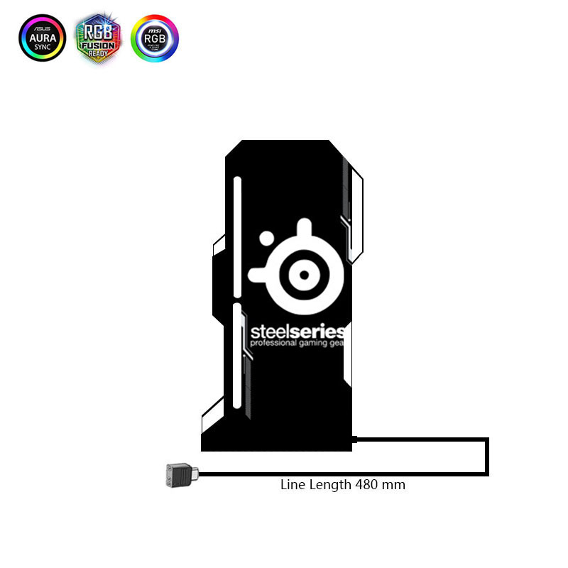 Graphics Card Holder ARGB +5VD G/3PIN AURA Synchronous Symphony GPU #STEELSERIES Pollution LED Lamp Chassis DIY Decoration: STEELSERIES ARGB