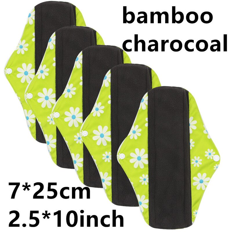 1pc Dag Gebruik Maandverband met Organische Bamboe Innerlijke Waterdichte Gedrukt Regelmatige Flow Herbruikbare Super Zachte Mama Pads: M-20