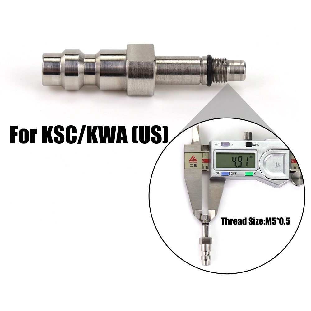 Adattatore per valvola per rubinetti per caricatore HPA per spina di disconnessione rapida Foster (tipo USA) per Air Soft WE KJW -Marui -KSC KWA: Blu