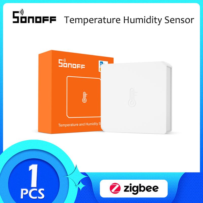 SONOFF SNZB-02 Zigbee Temperature Sensor Humidity Sensor Intelligent Linkage eWeLink APP Work with Alexa Google Home Automation: 1 piece