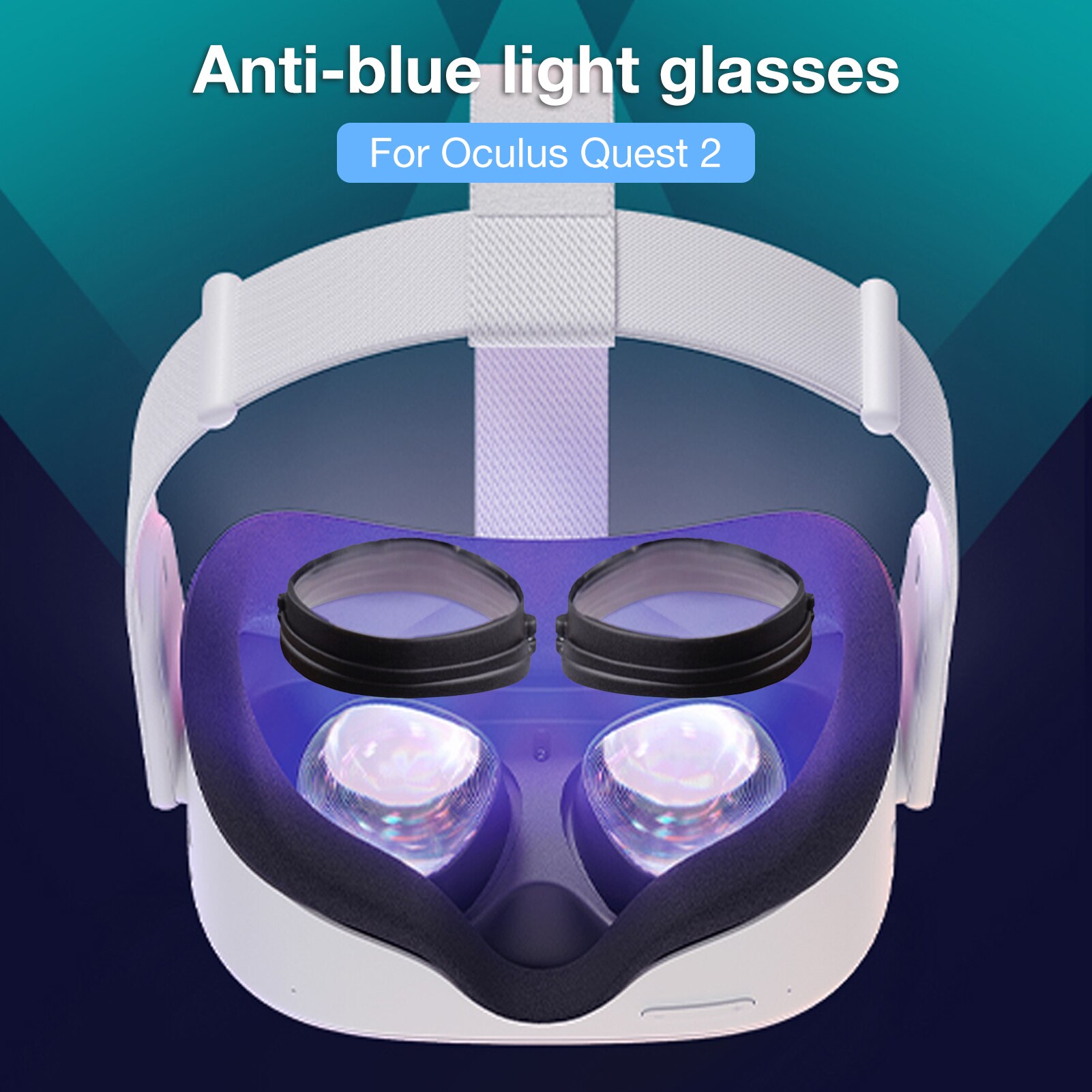 1Pair Black Eyeglass Magnetic Frame For Oculus Quest 2 VR Protection Oculus Quest 2 VR Glasses Accessories