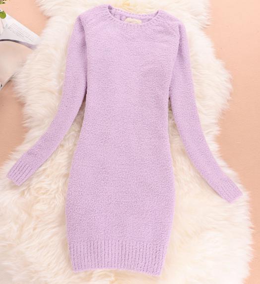 Take Women Autumn Winter Warm Home Leisure Comfortable Long And Short Jacket Thickened Stretch Pajamas: Purple 