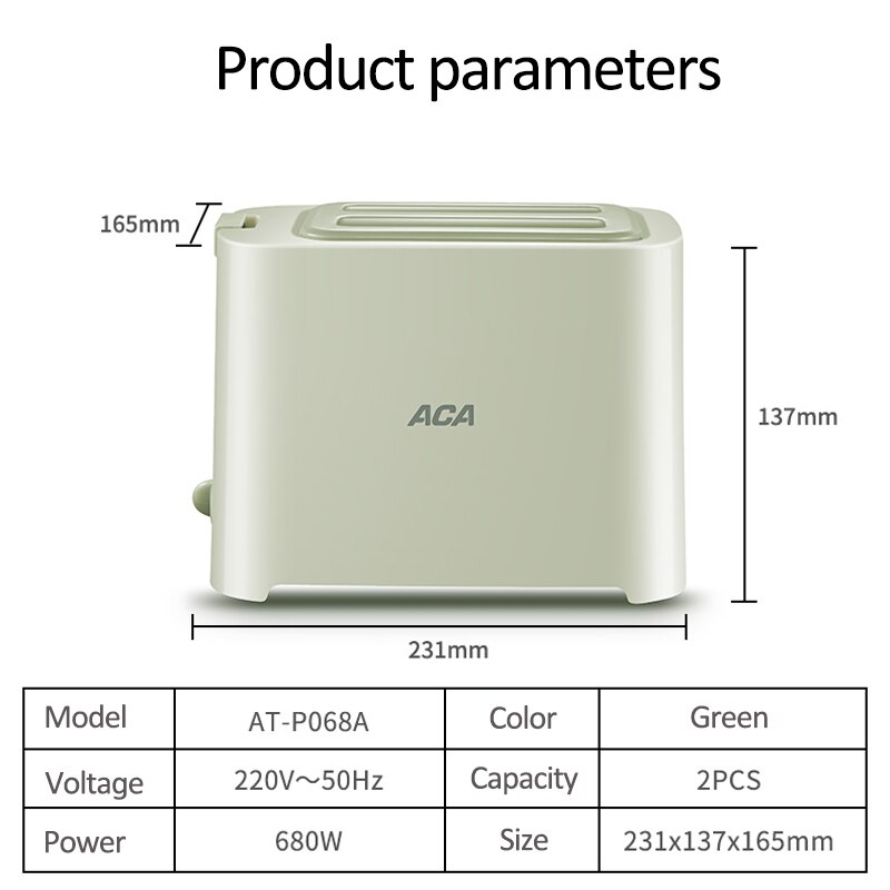 680W Bread Toaster 6 Gear Toasters Oven Baking Electric Toaster Cooker Breakfast Machine Bread Maker Kitchen Cooking Tools 220V