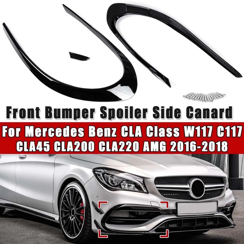 Auto Vorderen Stoßfänger Seite Nebel Licht Splitter Spoiler für Mercedes BENZ CLA Klasse W117 C117 CLA45 CLA200 CLA220 AMG