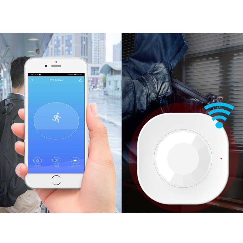 Smart PIR Motion WiFi Human Body Sensor Security Burglar Alarm APP Control Smart Home Intelligent System Remote Control