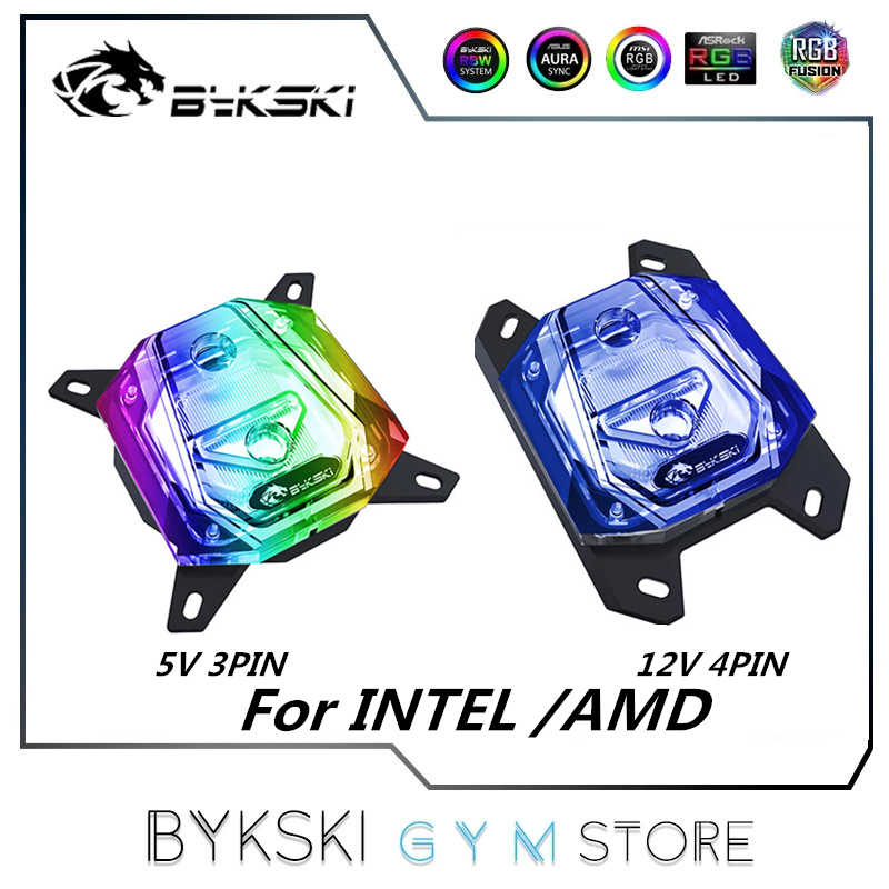Bykski-bloque de agua para CPU, sistema de refrigeración líquida, Enfriador de CPU, 5V, CPU-XPR-B-I-V2, para INTEL LGA1150 1151 X99 /AMD RYZEN AM4 AM3