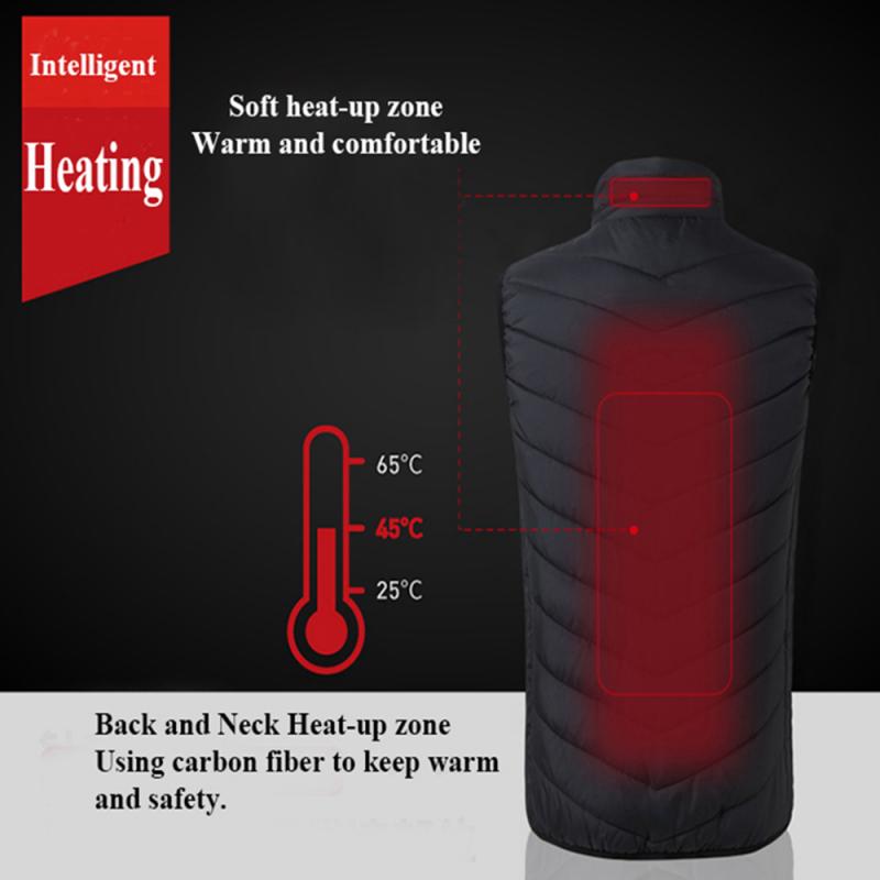 Casacos de aquecimento para homens mulheres inverno ao ar livre aquecido jaqueta usb casaco aquecido jaqueta térmica elétrica lavável roupas aquecidas 2020