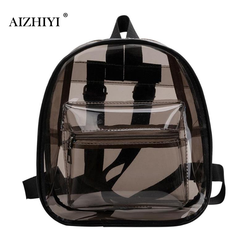 Sacs à bandoulière transparents transparents de sac à dos de femmes pour l'école Mini sacs à dos d'école pour les adolescentes Bookbag mochila