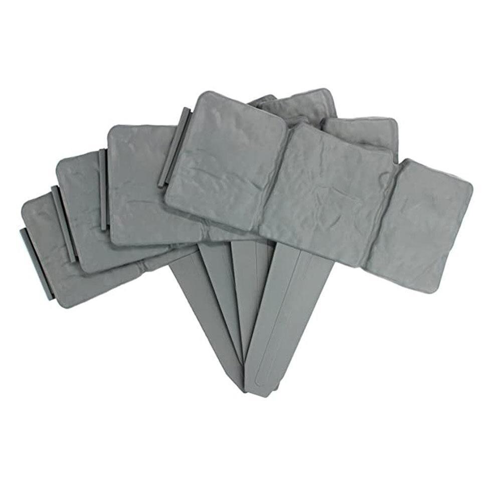 1/10/20pcs Grey Garden Fence Edging Cobbled Stone Effect Plastic Lawn Edging Decorative DIY Landscape Plant Border Garden O1L3