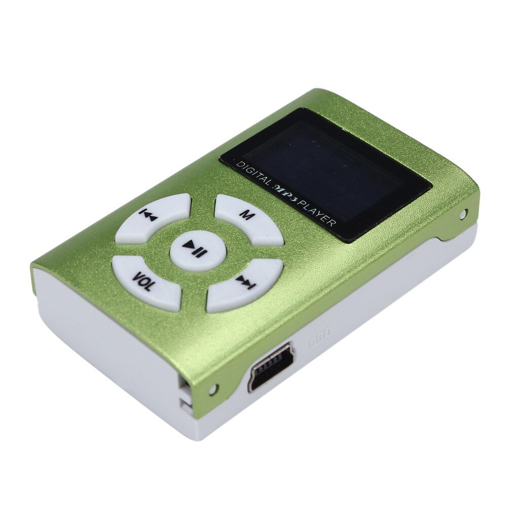 Carprie Usb Mini MP3 Speler Lcd-scherm Ondersteuning 32Gb Micro Sd Tf Card Green Walkman Eenvoudige Con pantalla