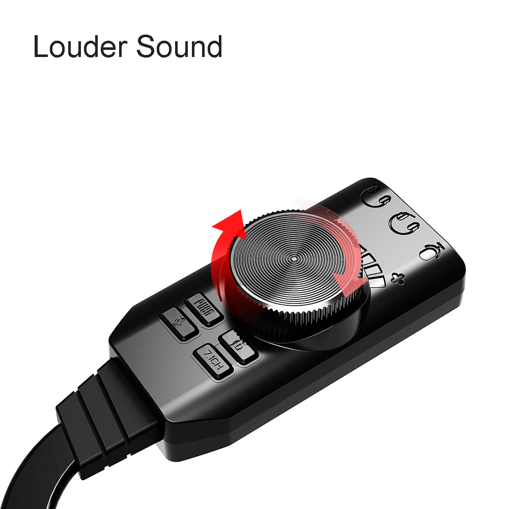 USB7.1 Sound Card Laptop Computer Game Analog 7.1 Audio Channel Output Audio Amplication Module Earphone Microphone Plug Adapter