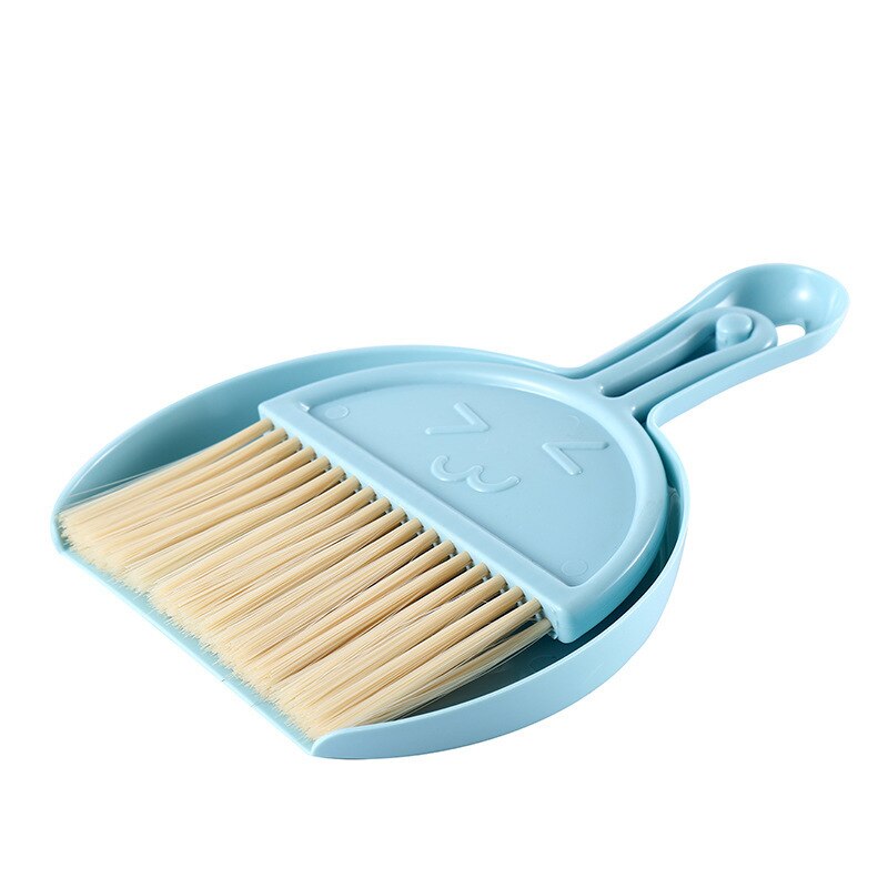 Mini Desk Broom Set Cleaning Brush Small Broom Dustpans Set Desktop Keyboard Sweeper Garbage Cleaning Shovel Home Cleaning Tools: Blue