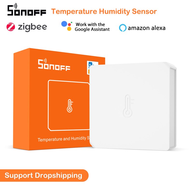 SONOFF-Sensor de temperatura y humedad SNZB-02 ZigBee, dispositivo para hogar inteligente, aplicación eWeLink, control en tiempo Real, funciona con Alexa y Google Home, 10 Uds.: 1 pieces