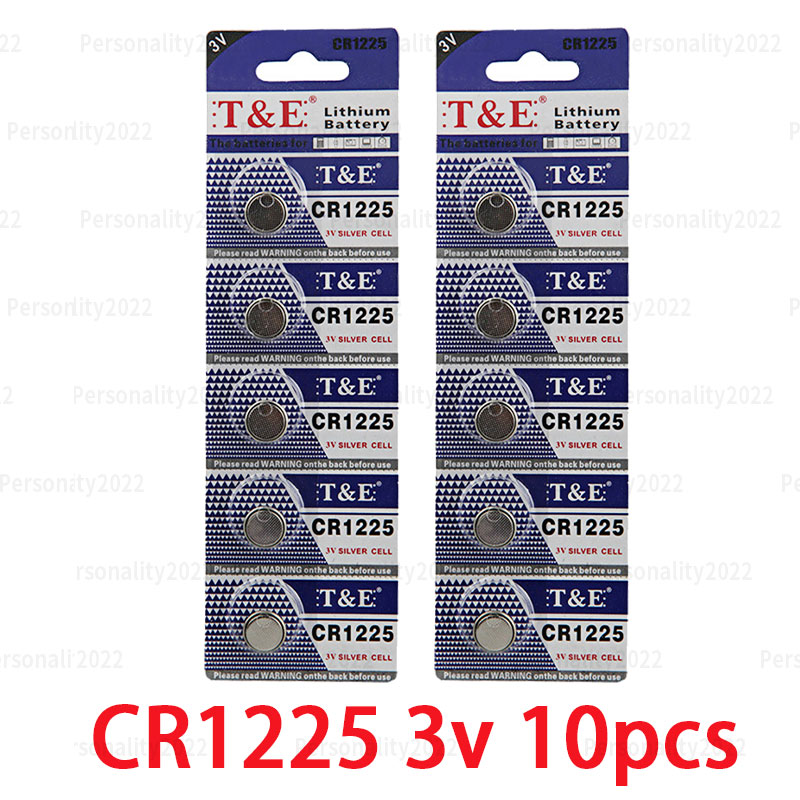 5-50PCS CR1225 3V Lithium Button Battery DL1225 ER1225GP BR1225 Coin Cell for Watch Thermometers Toy Car Key Timer Batteries: black