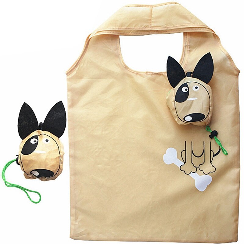 Neue Tiere Nette Hund Einkaufstaschen Nützliche Nylon Falten Tote Eco wiederverwendbar Einkaufstaschen