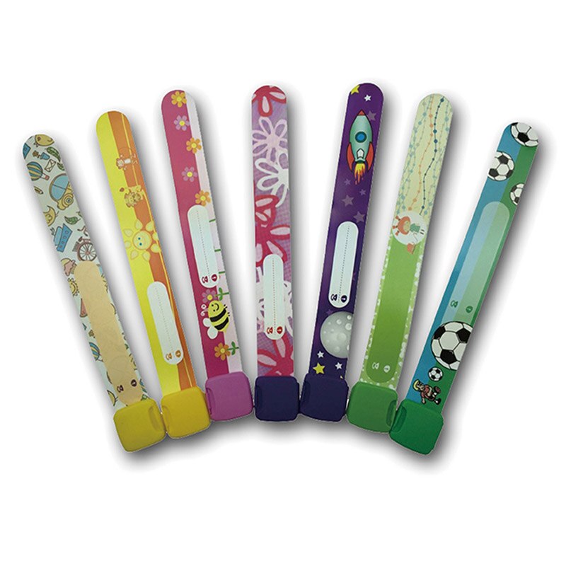 Banda reutilizable seguridad pulseras para niños 3 unids/set seguridad ID pulsera variedad de diseños y colores totalmente ajustable