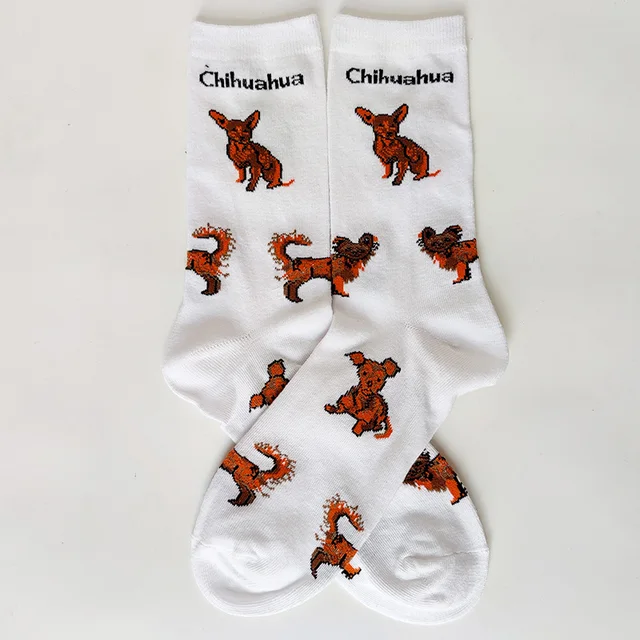 Crew Funny Women Socks Border Collie Schnauzer Lab Scottie Beagle Boxer Pug Bulldog Sheltie Golden Doodle Retriever: DEEP BLUE