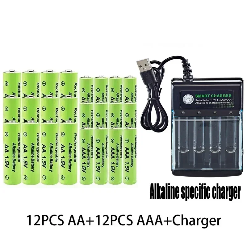 Batería recargable Original 1,5 V AA9800mAh + AAA8800mAh + cargador para ordenador reloj Radio videojuego cámara Digital AA AAAbattery: Rosa