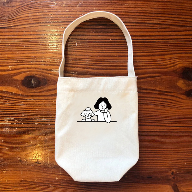 Eco-Friendly Beverage Bag Anti Cartoon Cute Teacup Set Hand Cup Cover Mug Wrap Coffee Milk Tea Small Bags Drinkware Canvas: 05