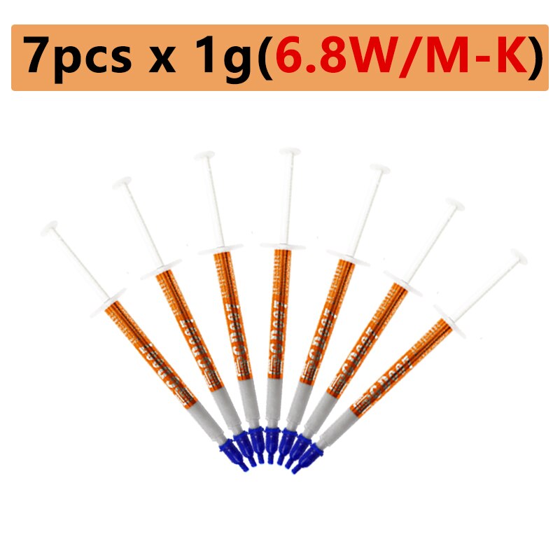 GD007 Thermal Conductive Grease Paste Cooler Cooling Fan Silicone Plaster Heat Sink Compound High Performance 6.8W/mk: BBK 7pcs x1g