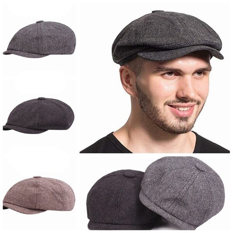 Boina de para hombre, gorra plana para hombre y mujer, gorra para hombre, gorra de algodón para caballero, gorras de Tweed, accesorios Unisex