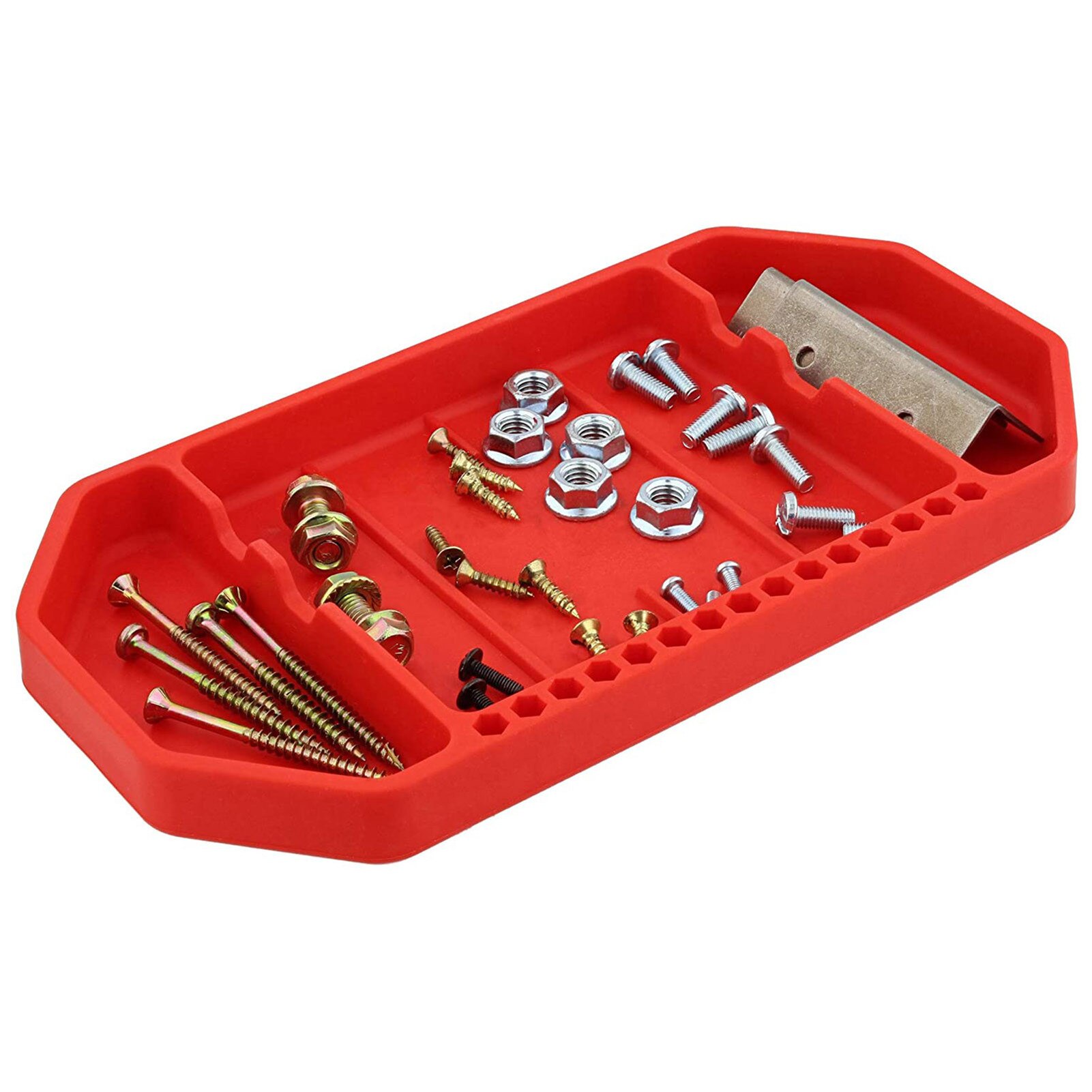 Auto Non-slip Flexible Tool Holder Box Organizer Tray With Handle Silicone Ultra Durabl Workshop Repair Car Tools Storage Tray