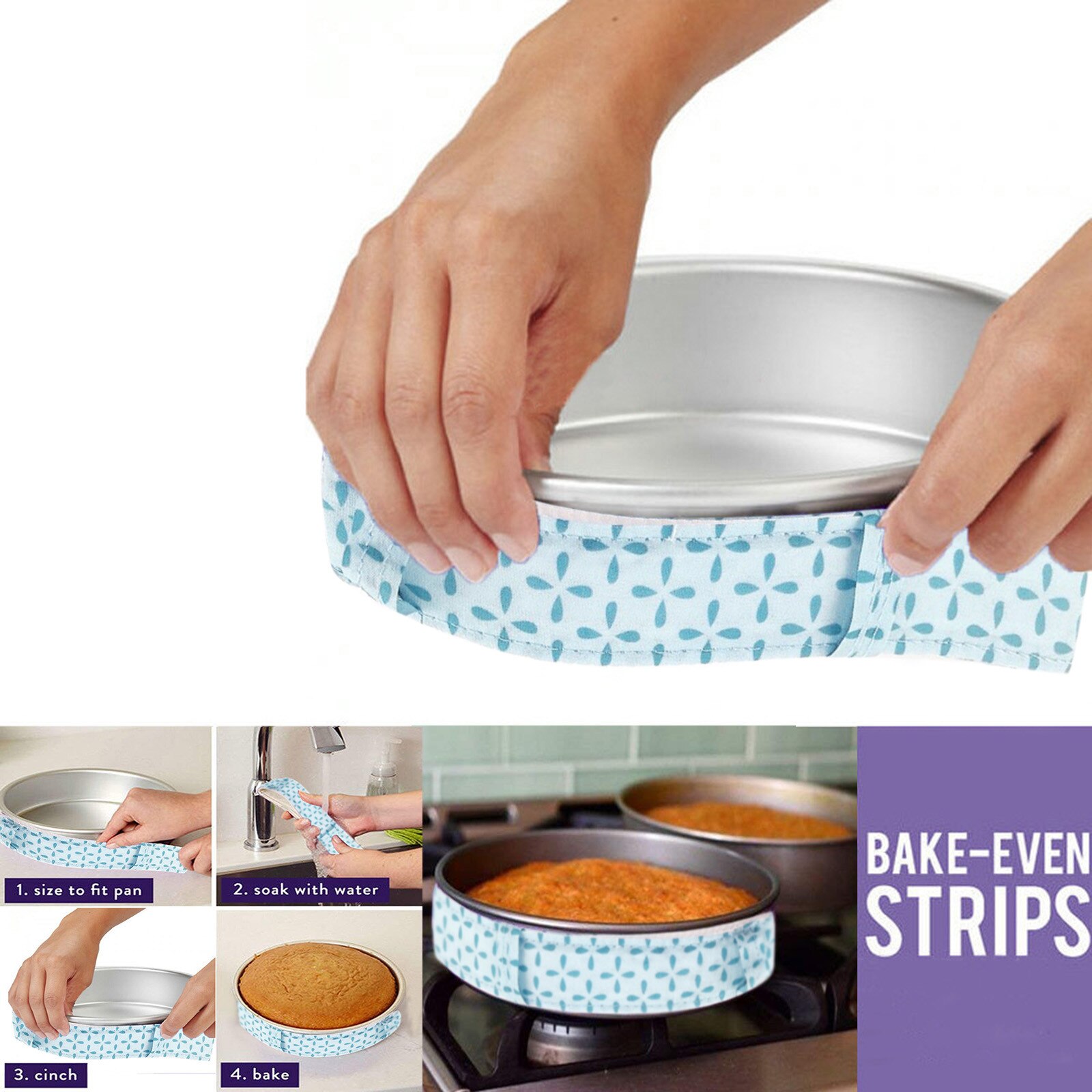 Baking cake mold baking tray Protection Cake Pan Strips Cloth strip Anti-deformation cake auxiliary tool DIY baking cake tool