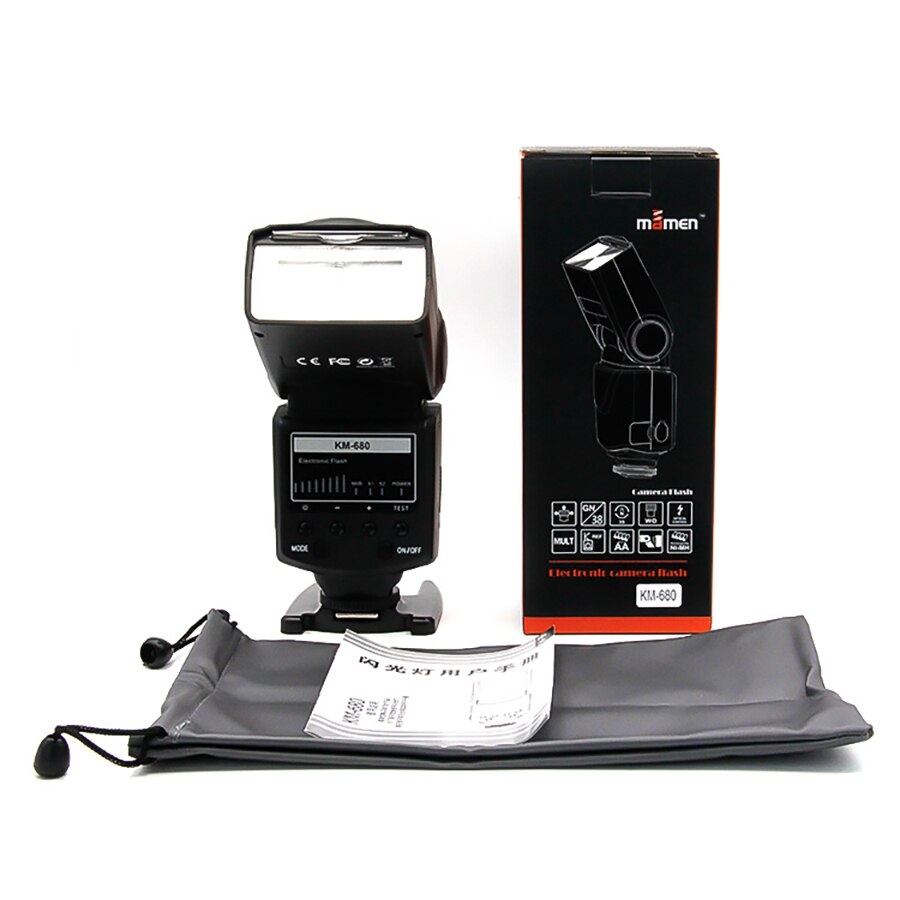 Mamen flash light speedlite trådløs master speedlight til nikon  d750 d810 d7200 canon kamera foto dslr lys lampe på telefonen