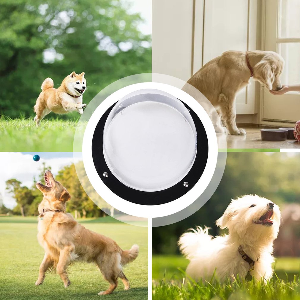 Pet Window Dog Fence Window Clear View Dome Pet Peek Window Transparent Semicircular Acrylic Fence Window Pet Supplies