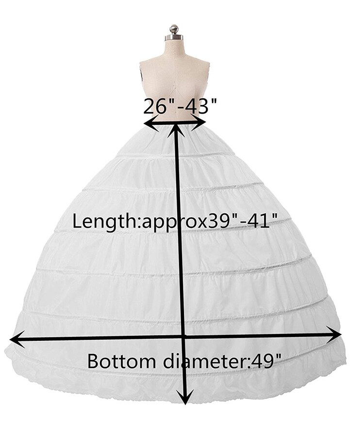 Bridal Petticoat 6 Hoops Ball Gown Petticoat Crinoline Slip Underskirt Bridal Prom Dress Petticoat Purple Red Blue Big Petticoat