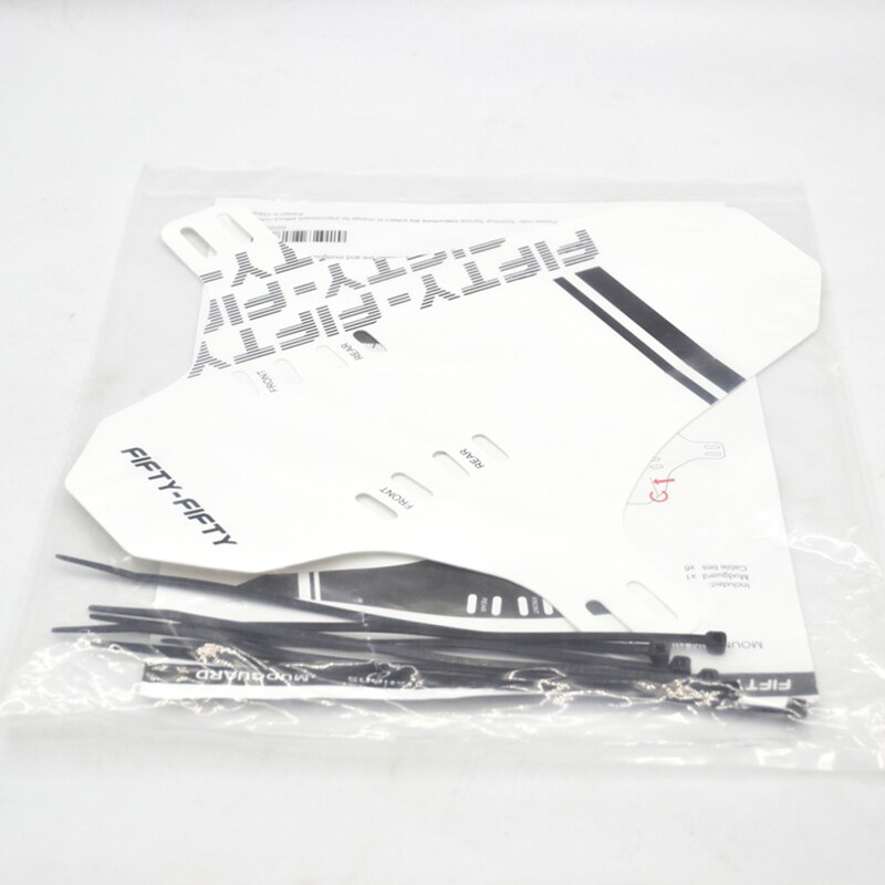 FIFTY-FIFTY Quick Release Mudguard Bicycle Fender Mountain Cycling Front Rear Plastic Bike Accessories MTB Bicycle Parts: White