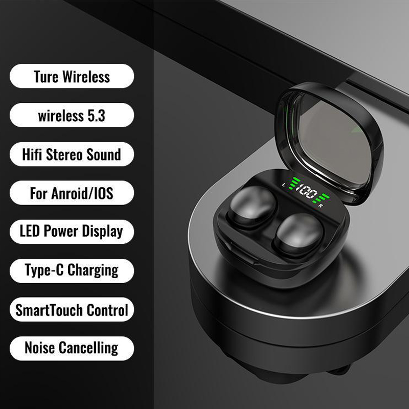 Auriculares invisibles inalámbricos para dormir, cascos ligeros con Bluetooth 5,3 pulgadas, pequeños auriculares ocultos para teléfonos móviles universales: Rojo