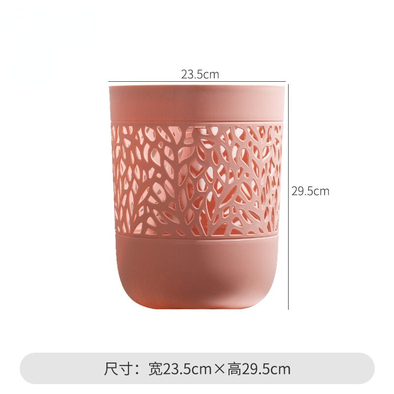 1pc Simple Waste Paper Basket Bin Household Garbage Recycling Container(16L): Pink